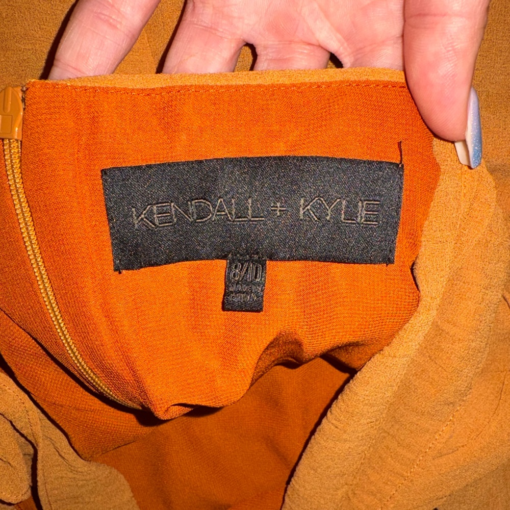 Kendall + Kylie Rust Orange Ruffle Dress - Picture 6 of 6